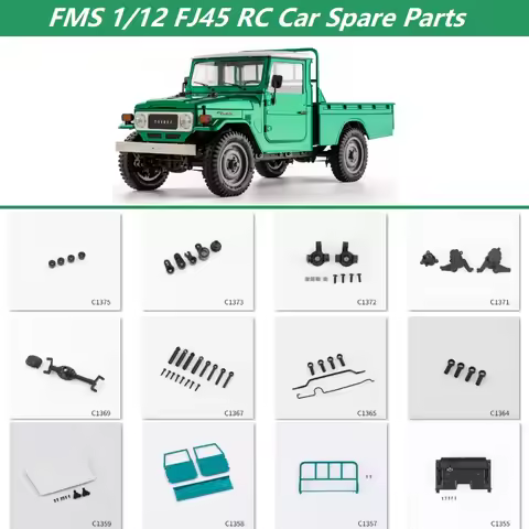 FMS 1/12 FJ45 RC Car Spare Parts Tires Front Bumper Hood Roof Cover