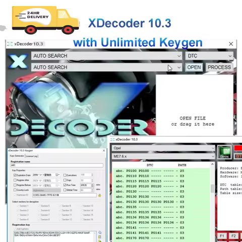 2025 Newest XDecoder 10.3 DTC Remover DTC OFF Delete Software Disable Error off DTCRemover for many 