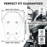 For Kawasaki Z900 Z900SE ABS 2025-2026 Moto Windshield Windscreen Fairing Gray