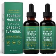 QIZFYZZLiquidDropsSoursopBitterswithSeaMoss,Moringa,TurmericOil,kSeedOil,OreganoforOverallHealth,Joi