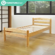 Furniture Direct NARITA MUJI Style Full Solid Single Bed Frame-katil kayu Japandi