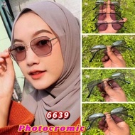 Frame Kacamata Minus Wanita Photocromic Kode 6639 Bahan Titanium