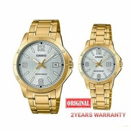 [2YEARS WARRANTY] Original Casio MTP-V004G-7B2 & LTP-V004G-7B2 Men Watch Ladies Watch Couple Watch V