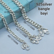 *Ready stock*Originaln925 silver bangle baby gelang tangan bangle untuk bayi