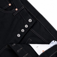 5O1 Superblack 1:1 Jeans Kepala Kain 13 oz Straightcut Button Fly Tidak Getah