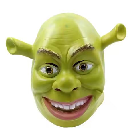 Green Shrek Latex Masks Glove Movie Cosplay Prop Adult Animal Party Mask For Halloween Party Costume