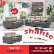 FurnitureMartSG Shante Series 2-Seater + 3-Seater Sofa Set Premium Water Repellent Fabric