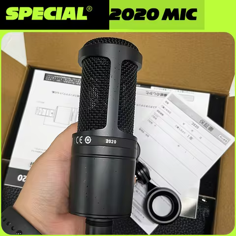 AT2020 Cardioid Condenser XLR Microphone for Studio Recording Podcast Vocal Live Streaming Professio