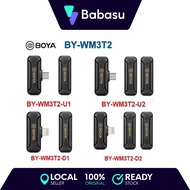 BOYA BY-WM3T2 Series D1 D2 U1 U2 Mini TRS 2.4GHz Wireless Lavalier Microphone Portable Audio Recordi