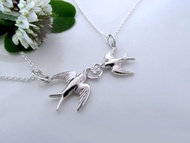 心形燕子對項鍊