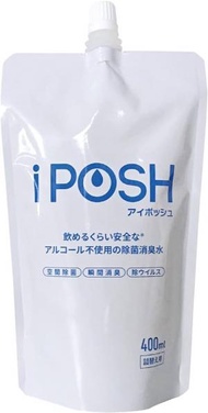 iPOSH - 多功能殺菌噴霧 消毒噴霧補充裝 400ml 到期日:25年2月或以後 (平行進口商品)