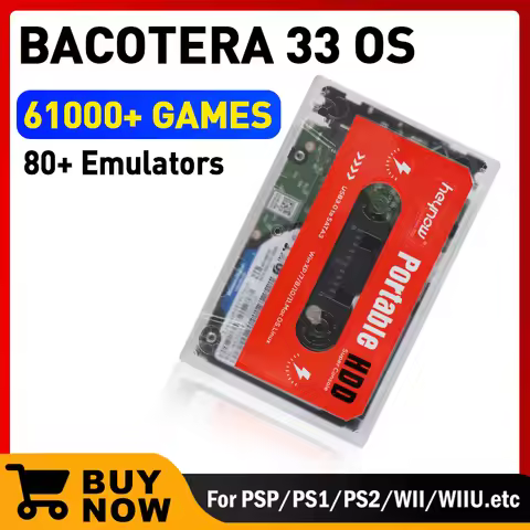 HEYNOW External 2TB HDD Game Hard Drive Disk For PC Laptop Windows Mac OS 72000+ Game Console For PS