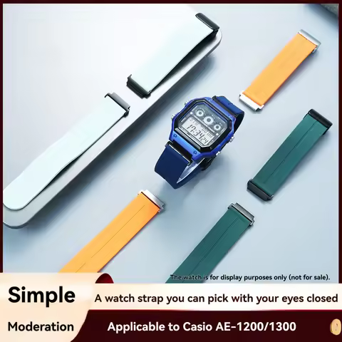 AE1200 strap for Casio small square AE1200 AE1200 sports silicone watchband with magnetic buckle mod