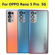 6.55 inch For OPPO Reno 5 Pro 5G Back Battery Cover Rear Housing Door Glass Case with lens for Oppo Reno5 Pro Battery Cover