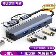 【優選】rj45網口轉接頭乙太網typec轉網線千兆3.0免驅usb網卡