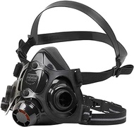 Honeywell 770030L North 7700 Series Half Mask Facepiece, Large, Black Silicone