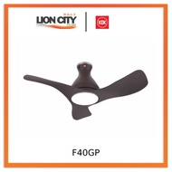 KDK F40GP Brown/White 40" DC Ceiling Fan with Remote &amp; Wi-Fi Mobile App Control