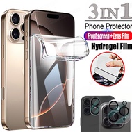 3-in-1 Hydrogel Soft Film For iPhone 16 15 pro max 14 pro max 11 12 13 Pro Max Mini iPhone13 iPhone1