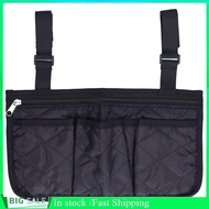Bjiax Wheelchair Side Bags Large Capacity Beautiful Armrest Storage Bag New