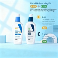 AM & PM Facial Moisturizing Lotion Set (89ml Each) Day & Night Hydration CeraVe