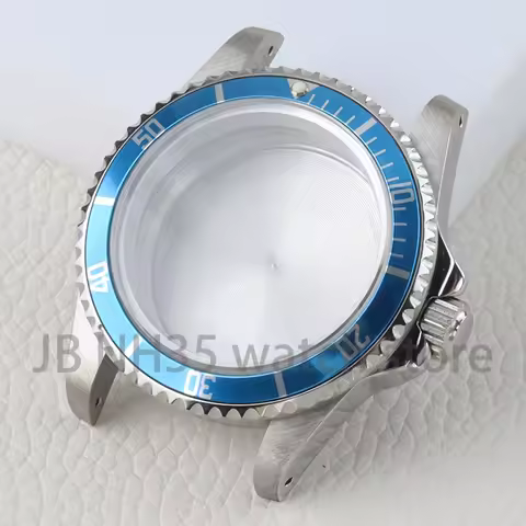 Vintage 39.5MM NH35 Case Flat Sapphire glass 316L Stainless Steel For Seiko NH35 NH36 Movement 28.5M