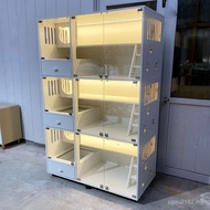 Cabinet Villa Solid Wood Villa Cat Pet Shop Breeding Cage Cat Manufacturer Adoption Glass Display Ca