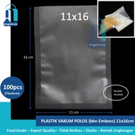 Plastik Vakum Polos 11x16cm Vacuum Bag Sealer Kemasan Makanan Frozen Food 100lbr