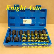 KGT 10pcs 1/2" T30-T100 Drive Pneumatic Air Torx Key Bit Socket Set ID35976 ID36104