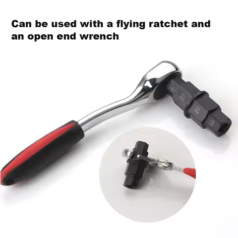 17 19 22 24mm Multifunction Multi Purpose Motorcycles Hex Axle Tool Durable 3/8 inch Antirust Versat