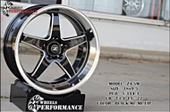 แม็กขอบ18 18x9.5 5x114.3 ET22 ยี่ห้อPerformanch รุ่นZ4-5M สีMirror Lipดำกึง  (ราคาต่อ1วง) แม็กแท้ สิ