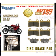 TRIUMPH DISC BRAKE PADS DAYTONA 660 24 - 25 GOLD QUALITY G&K
