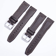 20Mm 21Mm Calf Genuine Leather Bracelet Brown Men Watchband Fit For IWC Pilot Mark XVIII IW327004 IW377714 Watch Strap