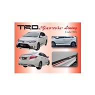 Toyota  Vios 2014 TRD Sportivo Car Body Sticker Decorative OEM Style Decal Vinyl Lining