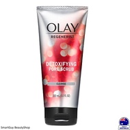 OLAY DETOXIFYING PORE SCRUB FACIAL CLEANSER 150ML ผลิตภัณฑ์สครับทำความสะอาดผิวหน้าสูตรดีท็อกซ์ผิวกระ
