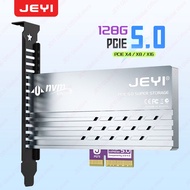 JEYI PCIe 5.0 to M.2 NVMe Adapter Card, PCIE X4/X8/X16 to M2 SSD Coverter with Aluminum Heatsink for