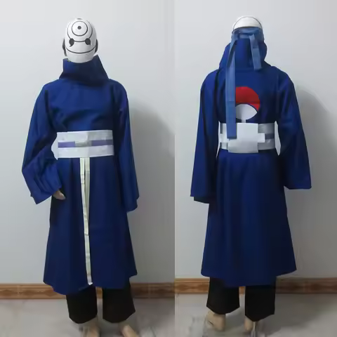 Obito Uchiha Costume Akatsuki Ninja Tobi Uchiha Madara Include Mask Cosplay Costume Customize Any Si