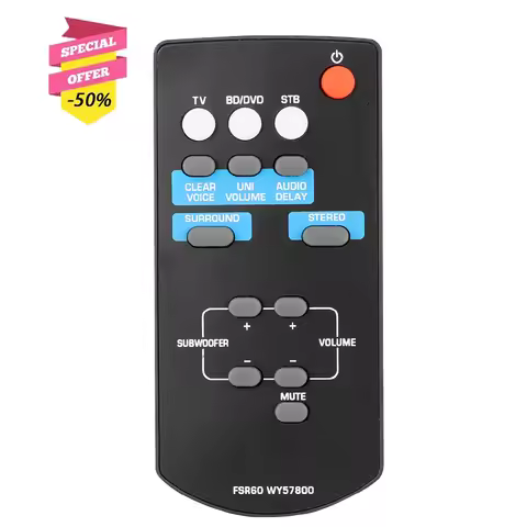 FSR60 WY57800 Remote Control For Yamaha Soundbar YAS-101 YAS-201 TSX-112 ATS-201 ATS-1010 YAS-101Bl 