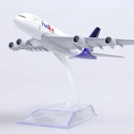 FZ1/400 16cm A380 FedEx Diecast Metal Airplane Model Collectible Display Toy Airplane Model Collecti