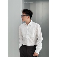 Oxford shirt pleated