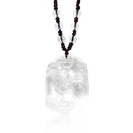 【正佳珠寶】白水晶 十二生肖 雞 白水晶吊墜 可調式棉繩吊墜