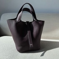全新 Hermes 愛馬仕 Picotin 18 馬鞍紅銀扣