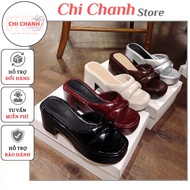 Women's 7cm high heel sandals, 7cm square heels, puffy straps, covered in soft leather, super pretty