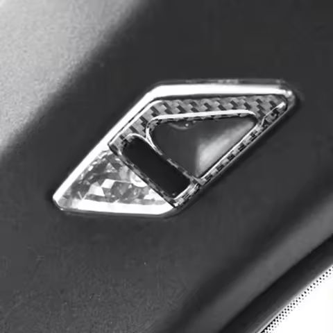 For BMW 3 Series E46 97-04 Soft Carbon Fiber Car Rear Reading Light Frame Trim Stickers Interior Car