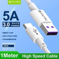 BAVIN Type-C 5A 1Meter Fast Charging Data Cable for Type-C
