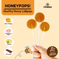 VITABEE Honeypops 10g - Children's Candy Snack - Pure Honey Lollipop Without Sugar - Pure Honey Loll
