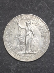 1911 British Trade Dallor 站洋銀幣