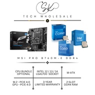 [SK TECH] MSI PRO B760M-E DDR4 M-ATX MOTHERBOARD + INTEL LGA1700 CPU COMBO DDR4