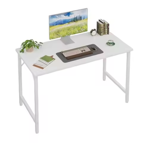40 inch Computer Desk Small Home Office Desk Study Writing Kid Table Simple PC Work Desk Adjustable 
