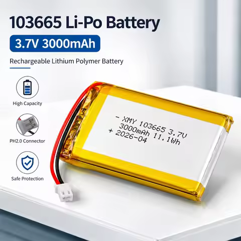3.7V 3000mAh Rechargeable Battery 103665/103565 3.7V 3000mAh Lithium Polymer Rechargeable Battery, P