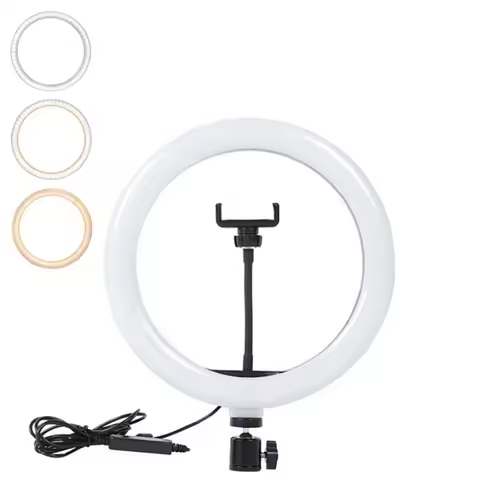 Video Light 16/26/33cm Selfie Ring LED Light Dimmable Round Ring Fill Lamp For Phone Live Video Stre